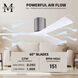 Atlas Irene-3H 60 inch Brushed Pewter with Matte White Blades Ceiling Fan, Flush Mounted