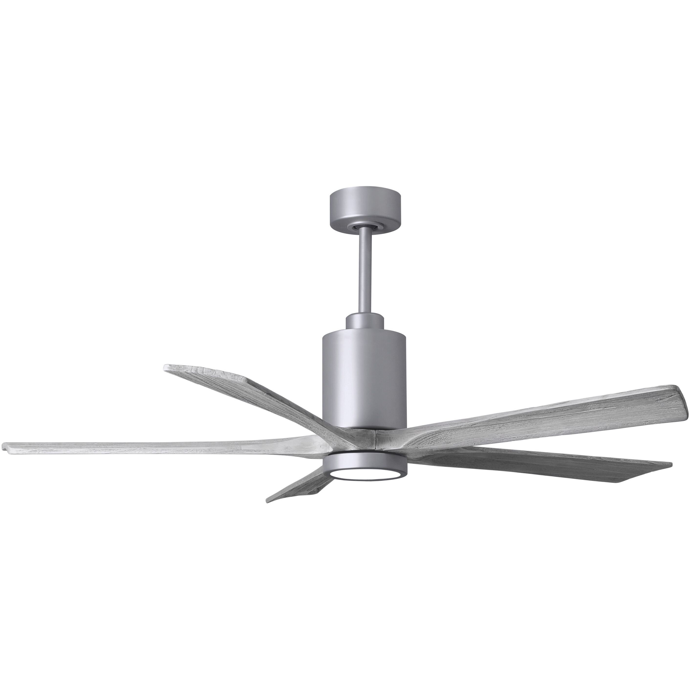 Atlas Patricia-5 60 inch Brushed Nickel with Barn Wood Tone Blades Ceiling Fan, Atlas