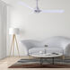 Atlas Alessandra 72 inch Brushed Nickel with Matte White Blades Indoor/Outdoor Ceiling Fan