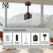 Atlas Mollywood 42 inch Textured Bronze with Matte White Blades Ceiling Fan, Atlas