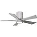 Atlas Irene-5HLK 42 inch Barnwood Tone Ceiling Mount Paddle Fan in Barn Wood, Flush Mounted