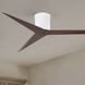 Atlas Eliza-H 56 inch Gloss White with Walnut Tone Blades Flush Mount Ceiling Fan, Atlas