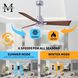 Atlas Alessandra 56 inch Brushed Nickel with Walnut Blades Indoor/Outdoor Ceiling Fan