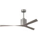 Atlas Molly 56 inch Brushed Nickel with Old Oak Tone Blades Ceiling Fan