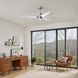 Atlas Super Janet 60 inch Brushed Nickel with Matte White Blades Ceiling Fan