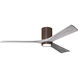 Atlas Irene-3HLK 60 inch Walnut Tone with Barnwood Tone Blades Ceiling Mount Paddle Fan in Barn Wood, Flush Mounted
