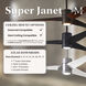Atlas Super Janet 52 inch Gloss White with Walnut Tone Blades Ceiling Fan