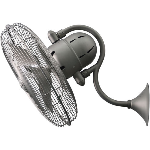 Atlas Laura 19.5 inch Brushed Nickel Wall Fan, Atlas