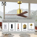 Atlas Mollywood 42 inch Brushed Brass with Walnut Tone Blades Ceiling Fan