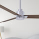 Atlas Alessandra 56 inch Brushed Nickel with Walnut Blades Indoor/Outdoor Ceiling Fan