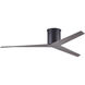 Atlas Eliza-H 56 inch Matte Black with Old Oak Tone Blades Ceiling Mount Paddle Fan, Atlas