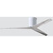 Atlas Eliza-H 56 inch Gloss White with Barn Wood Blades Ceiling Mount Paddle Fan, Atlas
