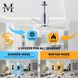 Atlas Patricia-5 60 inch Polished Chrome with Matte White Blades Ceiling Fan, Atlas