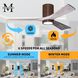 Atlas Irene-3HLK 60 inch Walnut Tone with Barnwood Tone Blades Ceiling Mount Paddle Fan in Barn Wood, Flush Mounted