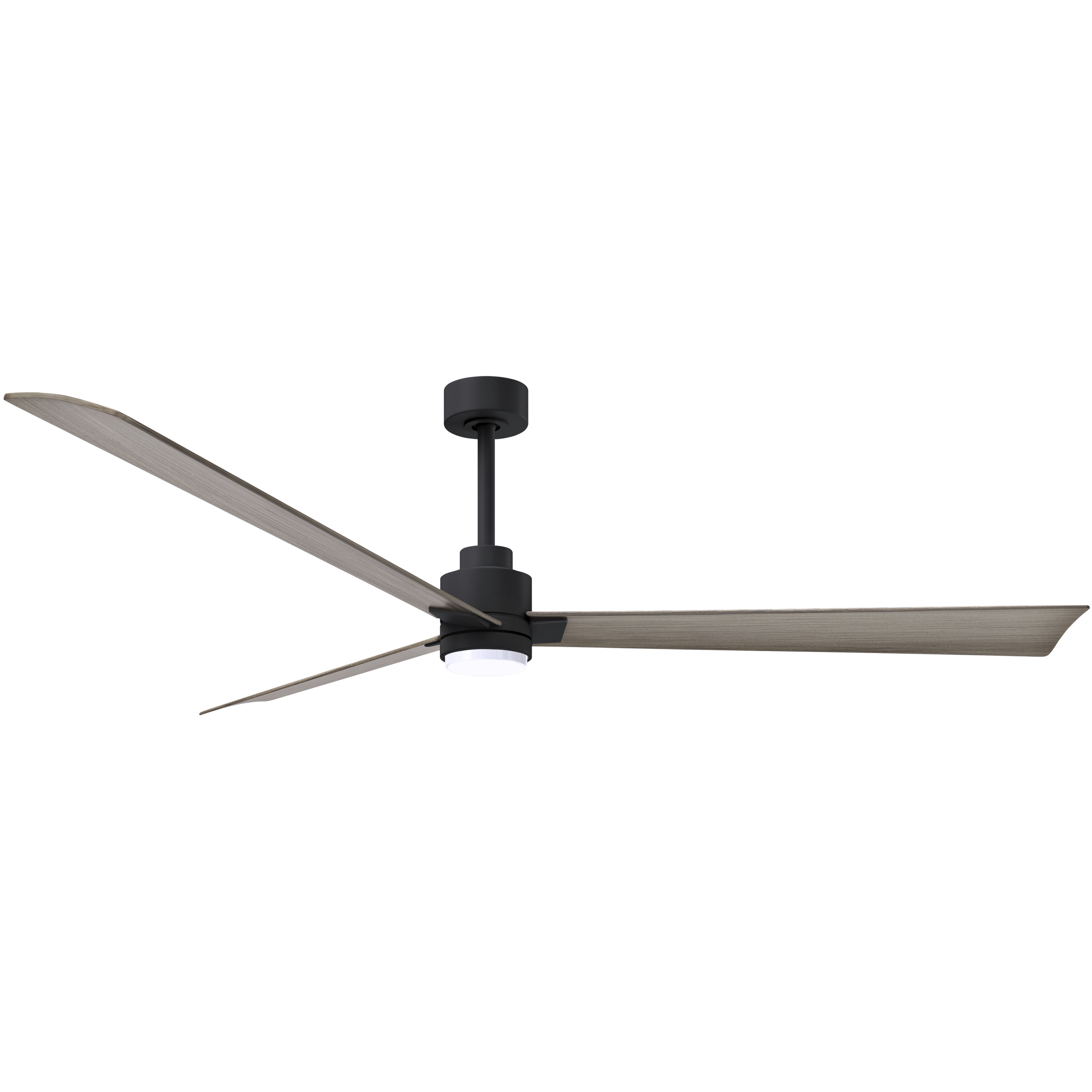 Atlas Alessandra - LK 72 inch Matte Black with Gray Ash Tone Blades Ceiling Fan
