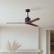 Atlas Mollywood 60 inch Matte Black with Walnut Tone Blades Ceiling Fan, Atlas