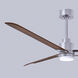 Atlas Alessandra-LK 56 inch Brushed Nickel with Walnut Blades Indoor/Outdoor Ceiling Fan
