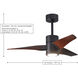Atlas Super Janet 42 inch Brushed Nickel with Matte Black Blades Ceiling Fan, Atlas