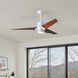 Atlas Super Janet 52 inch Gloss White with Walnut Tone Blades Ceiling Fan, Paddle Fan