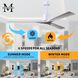 Atlas Nan XL 72 inch Matte White with Barnwood Tone Blades Ceiling Fan in Barn Wood