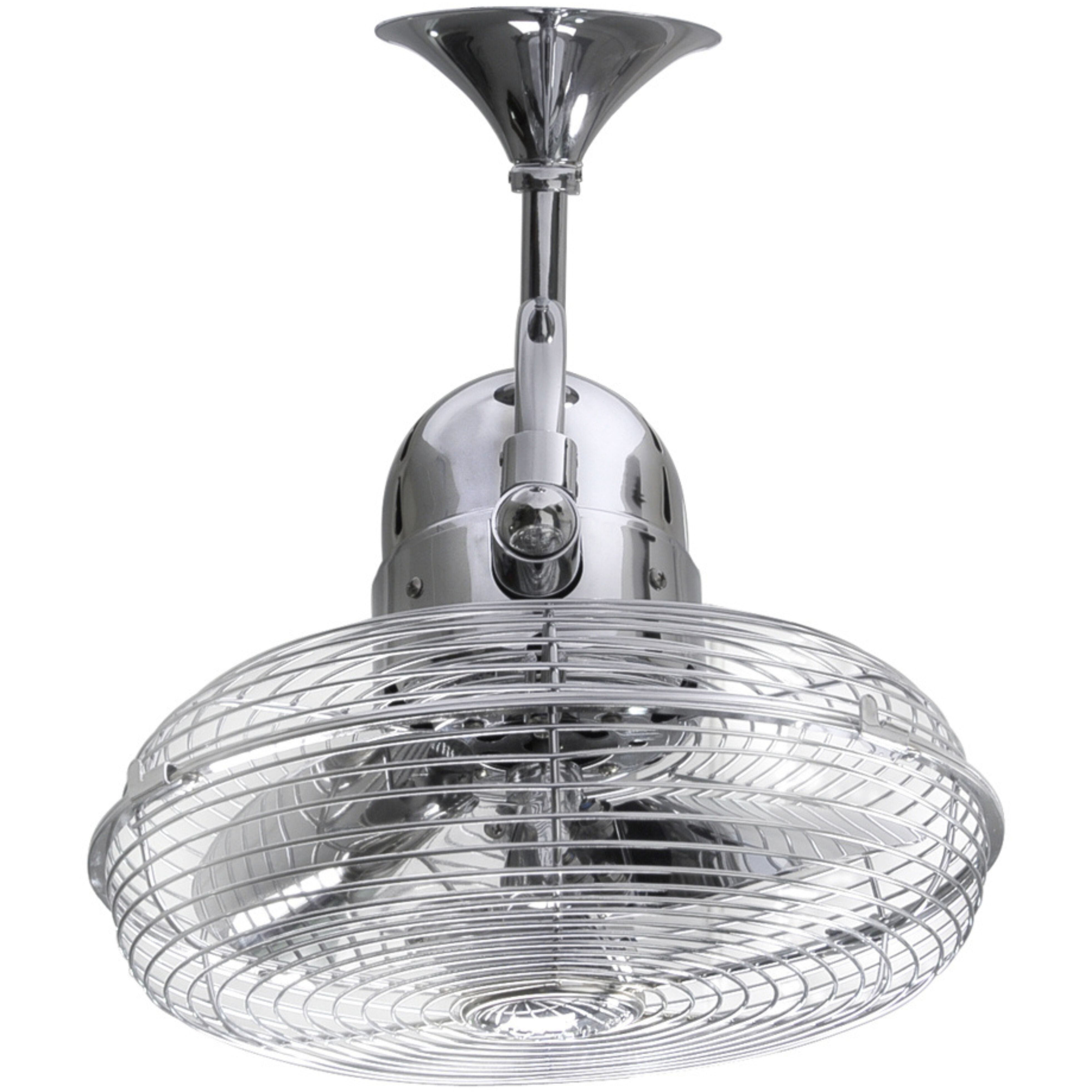 Atlas Kaye 17.5 inch Polished Chrome Oscillating Wall Fan, Atlas