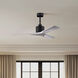 Atlas Nan 52 inch Matte Black with Barn Wood Tone Blades Ceiling Fan