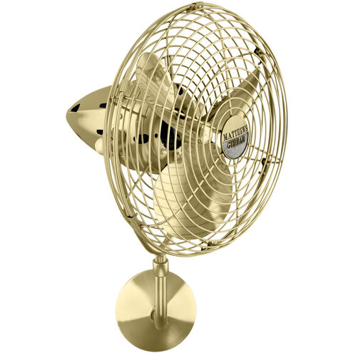 Matthews-Gerbar Bruna Parede 13 inch Brushed Brass Ceiling Fan, Matthews-Gerbar