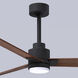 Atlas Alessandra-LK 56 inch Matte Black with Walnut Blades Indoor/Outdoor Ceiling Fan