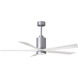 Atlas Patricia-5 60 inch Brushed Nickel with Matte White Blades Ceiling Fan, Atlas
