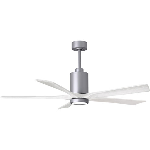 Atlas Patricia-5 60 inch Brushed Nickel with Matte White Blades Ceiling Fan, Atlas