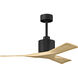 Atlas Nan 42 inch Matte Black with Light Maple Tone Blades Ceiling Fan