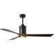 Atlas Patricia-3 60 inch Matte Black with Walnut Tone Blades Ceiling Fan, Atlas