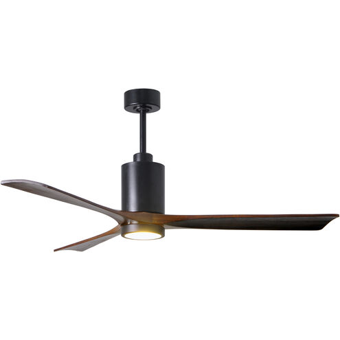 Atlas Patricia-3 60 inch Matte Black with Walnut Tone Blades Ceiling Fan, Atlas
