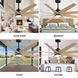 Atlas Ariella-LK 64 inch Matte Black with Light Maple Tone Blades Ceiling Fan