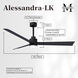 Atlas Alessandra - LK 56 inch Matte Black Ceiling Fan