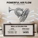 Atlas Kaye 17.5 inch Brushed Nickel Oscillating Wall Fan, Atlas