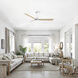 Atlas Alessandra - LK 56 inch Matte White with Light Maple Tone Blades Ceiling Fan