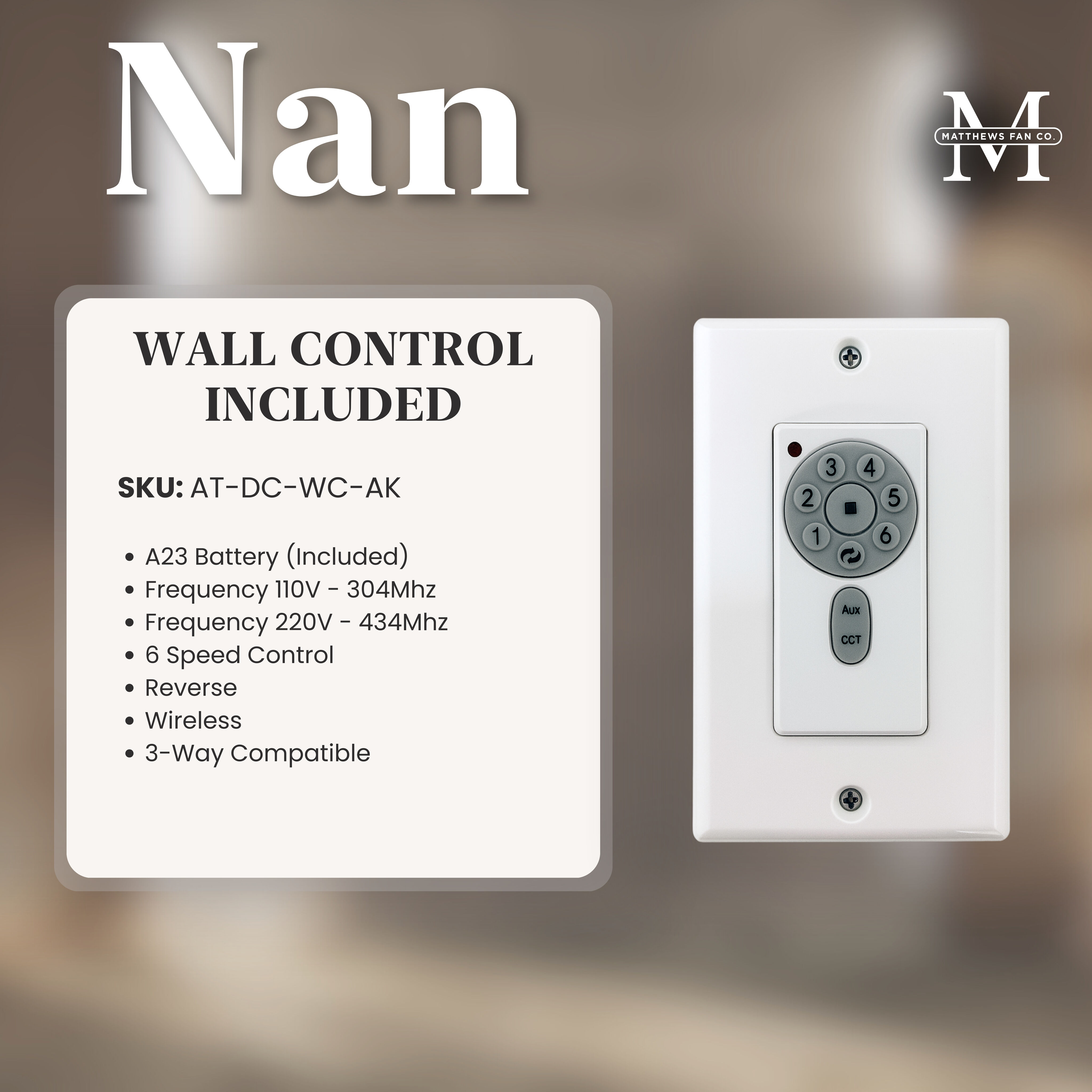 Atlas Nan 60 inch Matte Black with Barn Wood Tone Blades Ceiling Fan
