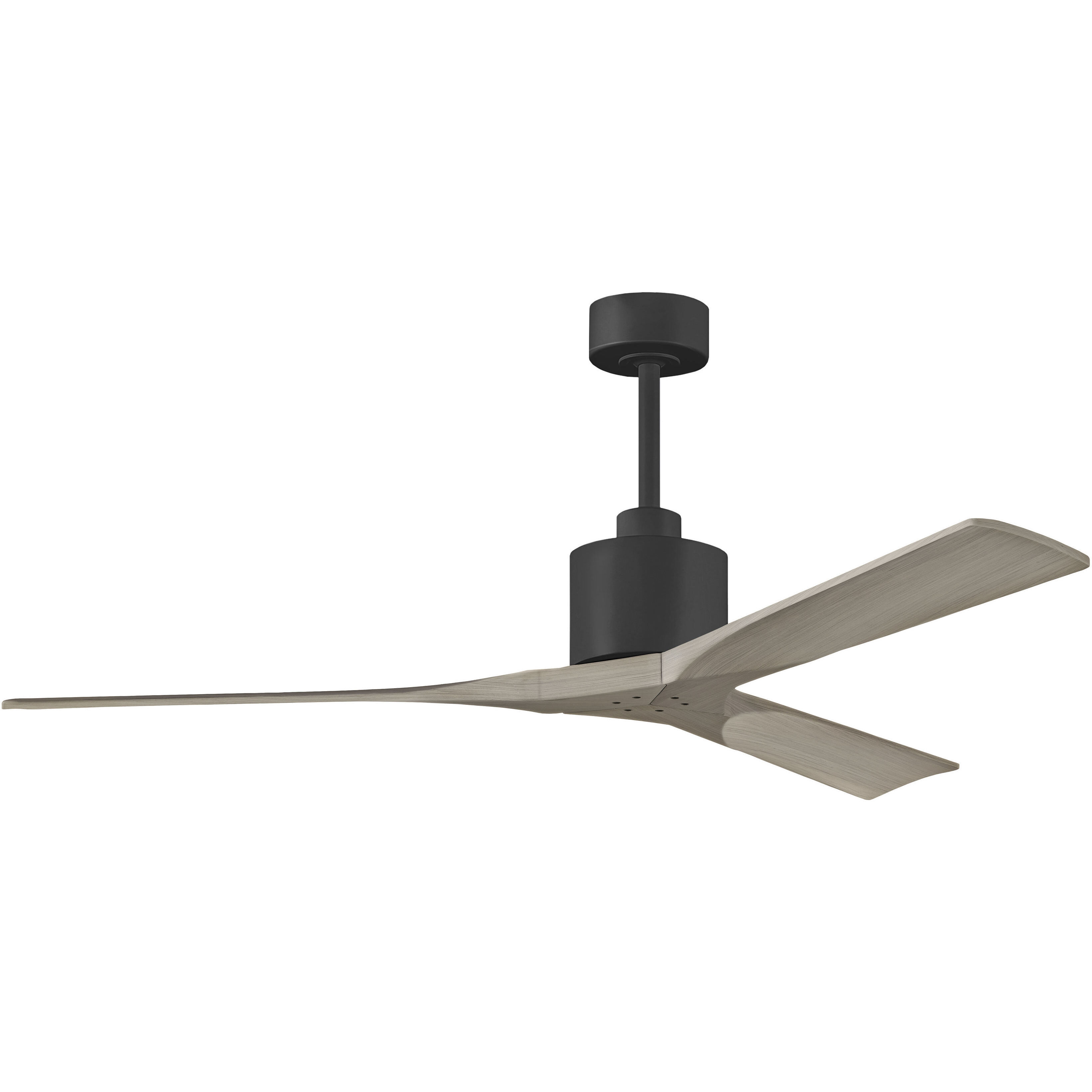 Atlas Nan 60 inch Matte Black with Gray Ash Tone Blades Ceiling Fan