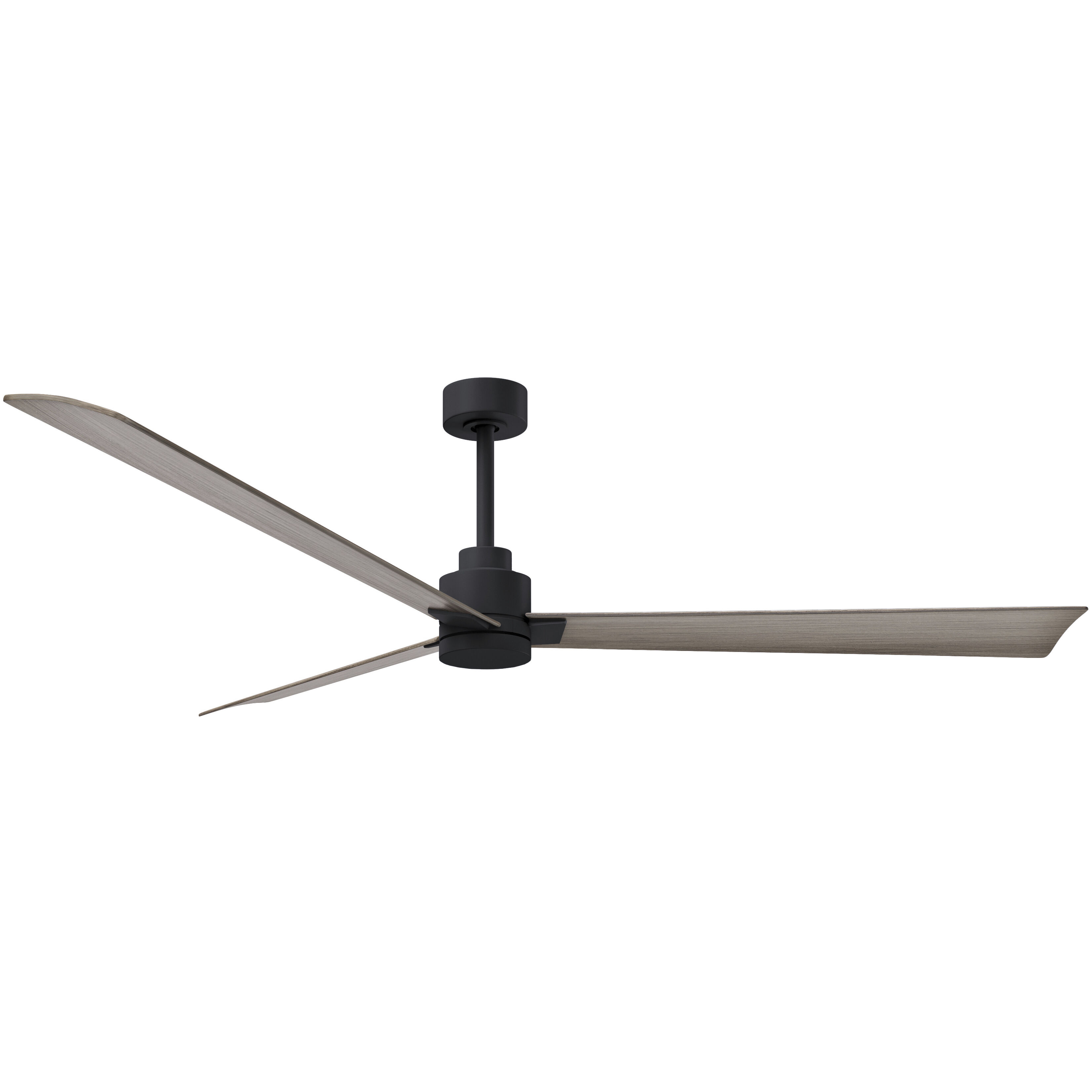 Atlas Alessandra 72 inch Matte Black with Gray Ash Tone Blades Ceiling Fan