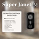 Atlas Super Janet 52 inch Gloss White with Walnut Tone Blades Ceiling Fan