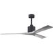 Atlas Nan 60 inch Matte Black with Barn Wood Tone Blades Ceiling Fan