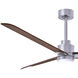 Atlas Alessandra-LK 56 inch Brushed Nickel with Walnut Blades Indoor/Outdoor Ceiling Fan