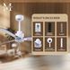 Atlas Alessandra 42 inch Matte White with Brushed Nickel Blades Indoor/Outdoor Ceiling Fan