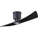 Atlas Lindsay 52 inch Matte Black Ceiling Fan, Atlas