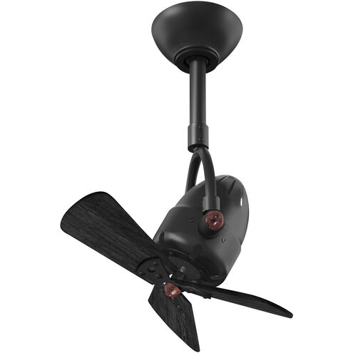 Atlas Diane 16 inch Matte Black with Matte Black Wood Blades Ceiling Fan