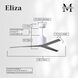 Atlas Eliza 56 inch Gloss White with Old Oak Tone Blades Ceiling Fan, Paddle Fan