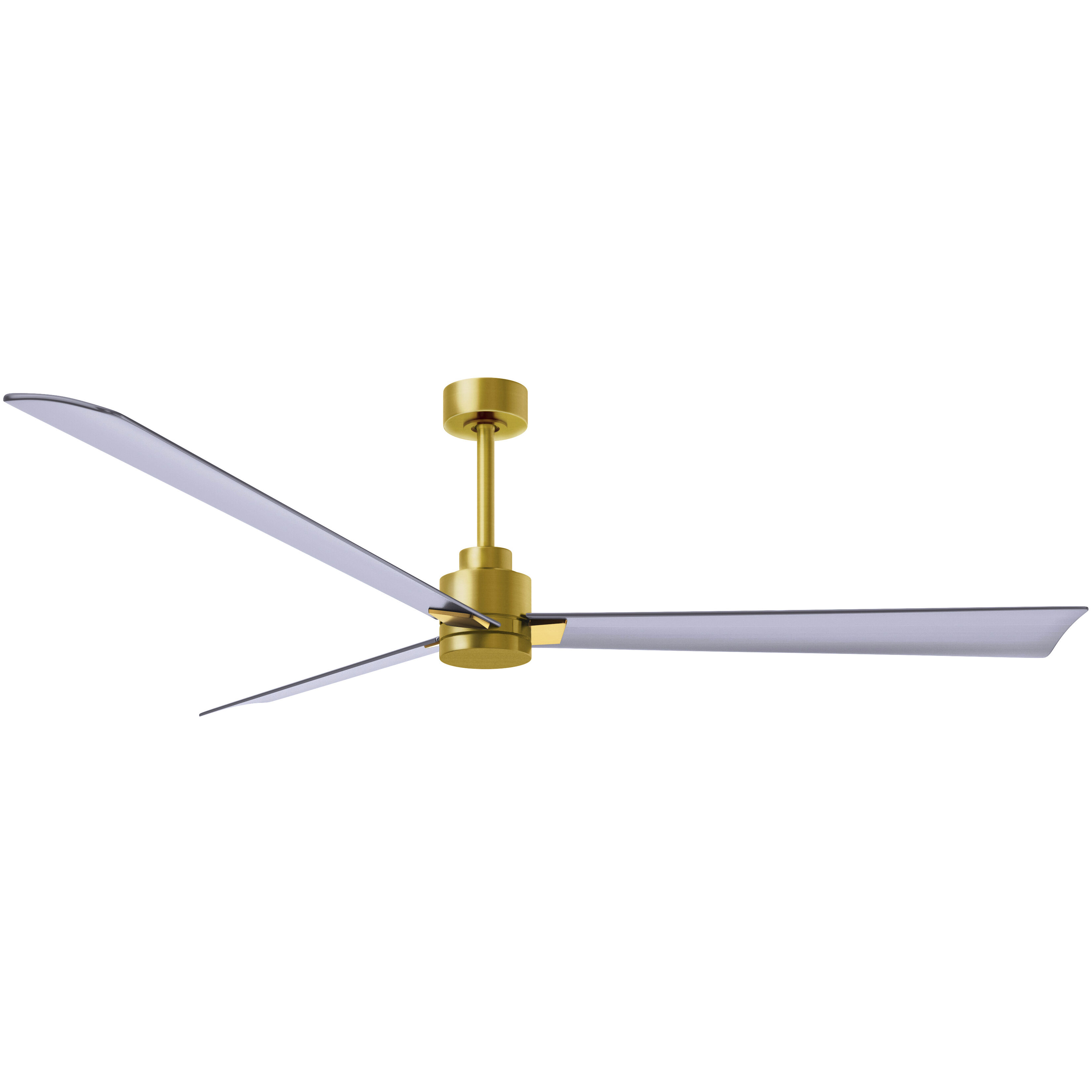 Atlas Alessandra 72 inch Brushed Brass with Brushed Nickel Blades Ceiling Fan