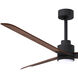 Atlas Alessandra-LK 56 inch Matte Black with Walnut Blades Indoor/Outdoor Ceiling Fan