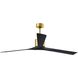 Atlas Nan XL 72 inch Brushed Brass with Matte Black Blades Ceiling Fan